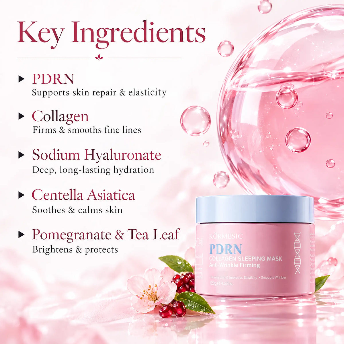 bScora PDRN Collagen overnight face mask